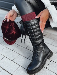 JINOVA dámske prešívané čierne topánky FashionStreet ZY0504