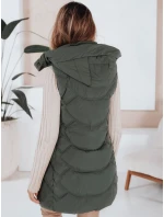 Dámská zateplená prošívaná zelená vesta Dstreet model 21991360 - FashionStreet