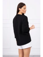 Americká dievčenská grafická blúzka čierna S/M - L/XL