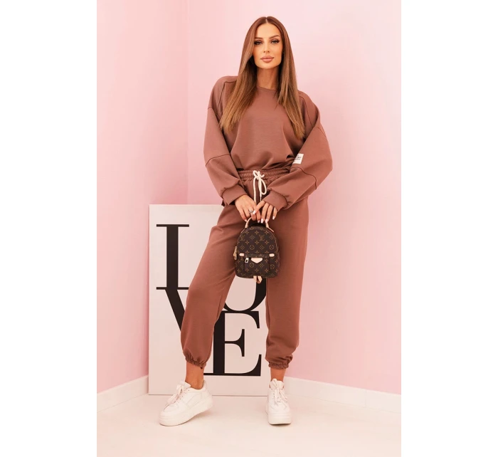 Súprava mikina + nohavice maslová čokoláda Súprava mikina + nohavice maslová čokoláda