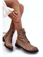 Pohodlné semišové zateplené boty světle hnědé Lemar model 21637637 - Boto