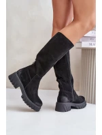 Kozačky Kolena Zateplené Černé model 21677179 - Zazoo