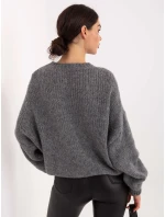 Sweter MI SW model 21795630 ciemny szary - FPrice Sweter MI SW model 21795630 ciemny szary - FPrice