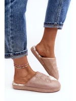 Růžové dámské lesklé pantofle model 20035758 - Kesi