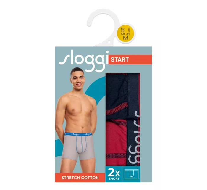 Pánske boxerky Start Short C2P box - červené M008 - SLOGGI