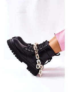 Wysokie Stylowe Botki Czarne Grail