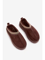 Dětské mládežnické sněhule s výšivkou na platformě čokoládové Jolisse Dětské mládežnické sněhule s výšivkou na platformě čokoládové Jolisse