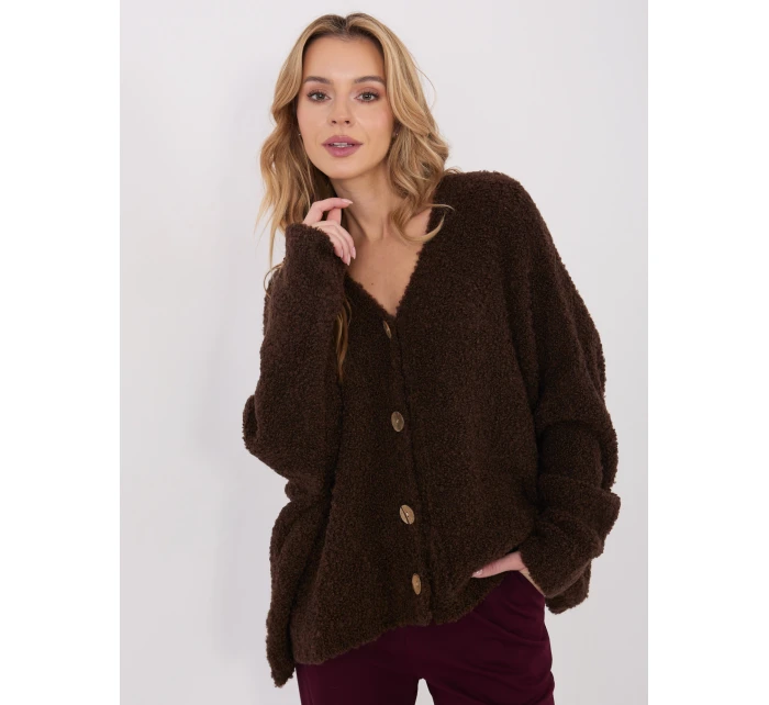 Sweter CH SW model 21782492 ciemny brązowy - FPrice Sweter CH SW model 21782492 ciemny brązowy - FPrice