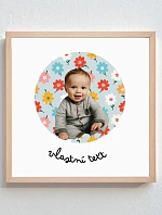 Personalizovaný magický fotorámik – štvorcový 20x20 – výrez fotografie na podklade