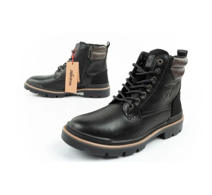buty męskie  modne czarne model 21361023 - Wrangler