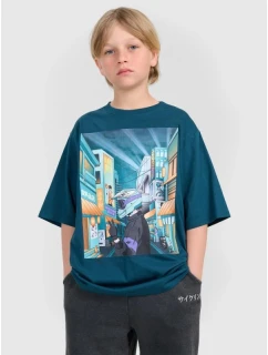 Chlapčenské tričko oversize s potlačou 4F 4FJRAW25TTSHM3061-46S