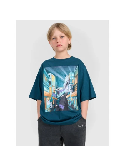 Chlapčenské tričko nadrozmernej veľkosti s potlačou 4F 4FJRAW25TTSHM3061-46S