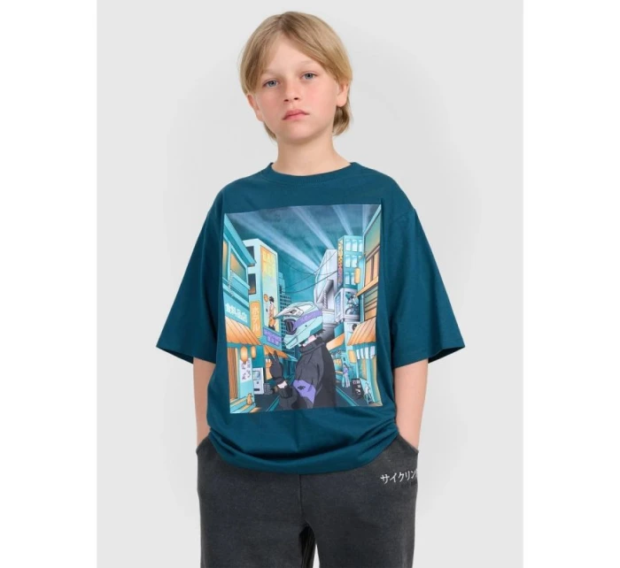 Chlapčenské tričko nadrozmernej veľkosti s potlačou 4F 4FJRAW25TTSHM3061-46S