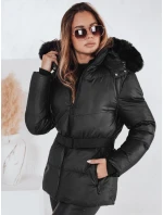 Dámská zimní prošívaná bunda s kapucí černá Dstreet model 21990766 - FashionStreet