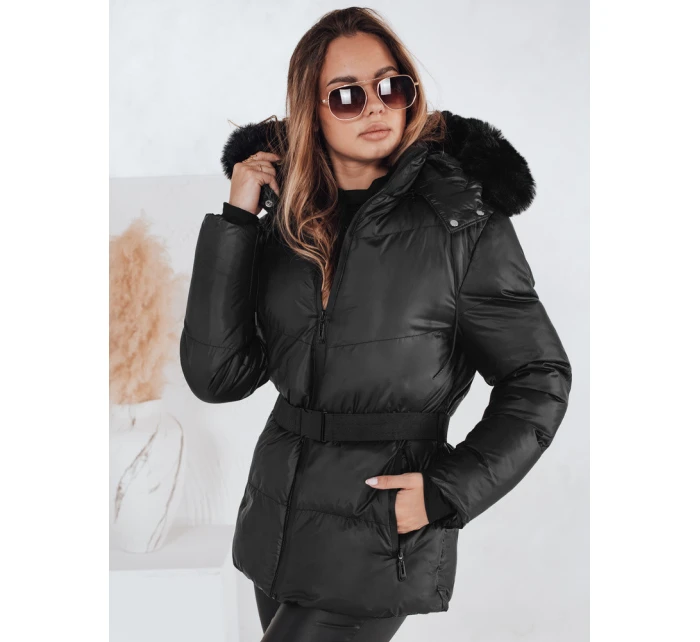 Dámská zimní prošívaná bunda s kapucí černá Dstreet model 21990766 - FashionStreet