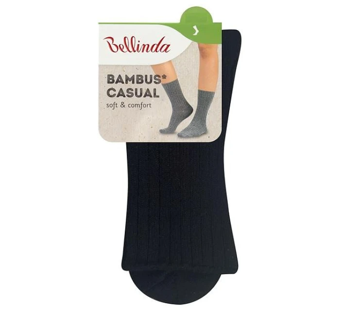 Zimné bambusové ponožky BAMBUS CASUAL SOCKS - BELLINDA - čierne
