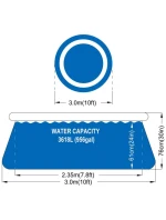 ROZŤAHOVACÍ BAZÉN S NAFUKOVACOU PRÍRUBOU 300X76CM 17793