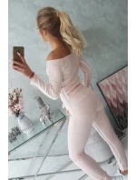 Sada s dvojitými pruhy pudrově růžové barvy Sada s dvojitými pruhy pudrově růžové barvy