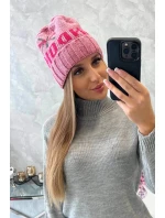 Dámská čepice London model 18752267 tmavě růžová - K-Fashion Dámská čepice London model 18752267 tmavě růžová - K-Fashion