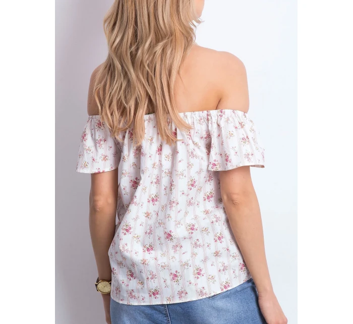 Blúzka 270 BZ 111580.00X bielo-ružová Blúzka 270 BZ 111580.00X bielo-ružová