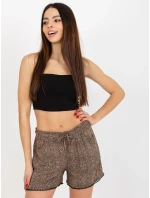 Dámské šortky model 18339454 hnědé - FPrice Dámské šortky model 18339454 hnědé - FPrice