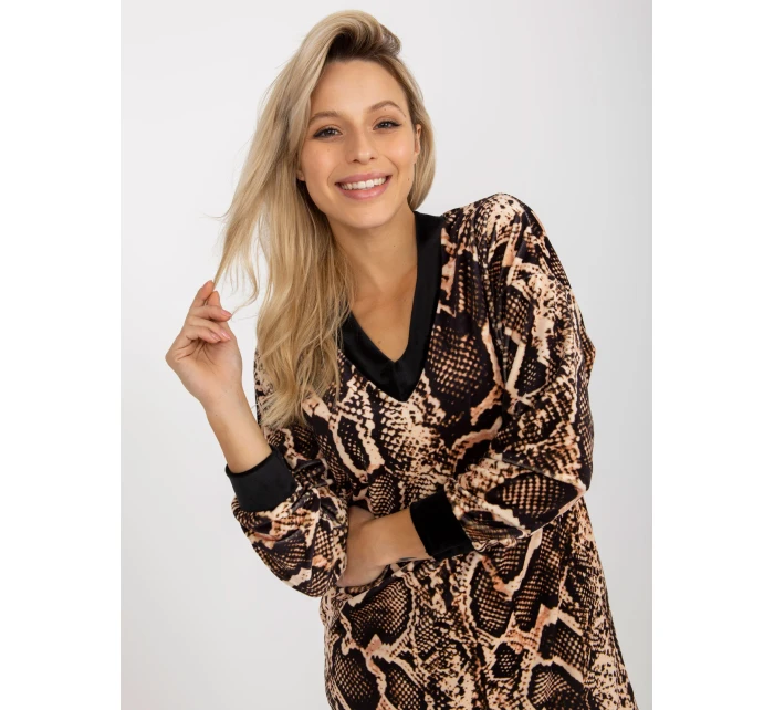 Dámske šaty TU 8189 4.09 čierna a béžová - FPrice