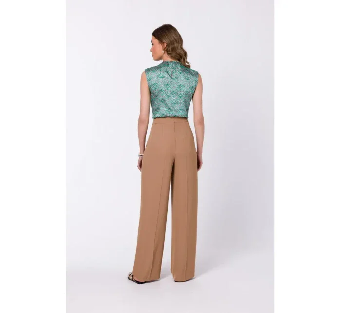 S331 Blúzka bez rukávov - béžová