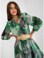 Dámske šaty 3062 4.17P čierna a zelená - FPrice