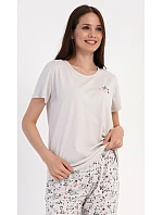 Dámské pyžamo kapri model 22405186 - Vienetta Dámské pyžamo kapri model 22405186 - Vienetta