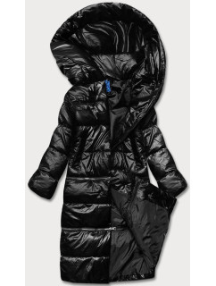 Čierna matná dámska zimná bunda v troch dĺžkach (AG3-3037)