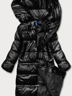 Čierna matná dámska zimná bunda v troch dĺžkach (AG3-3037)