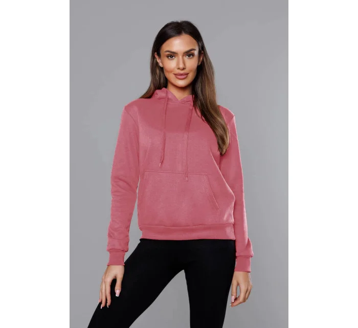 Cukrovo ružová dámska tepláková mikina (W02-58) Cukrovo ružová dámska tepláková mikina (W02-58)