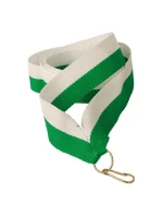 Stuha 11 mm - biela a zelená