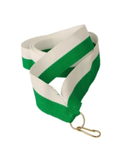 Stuha 11 mm - biela a zelená