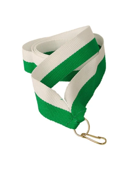 Stuha 11 mm - biela a zelená