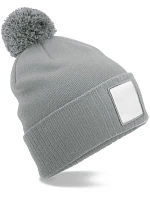 Beechfield B 338R Pletená čepice Patch "Pompon" 53.338R ash/white Beechfield B 338R Pletená čepice Patch "Pompon" 53.338R ash/white