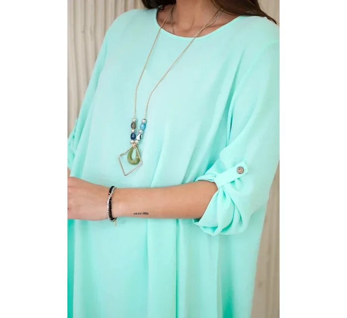 Sada halenky + kalhot s přívěskem světlá máta