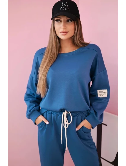 Súprava tepláky + nohavice z maslovej tkaniny denim Súprava tepláky + nohavice z maslovej tkaniny denim