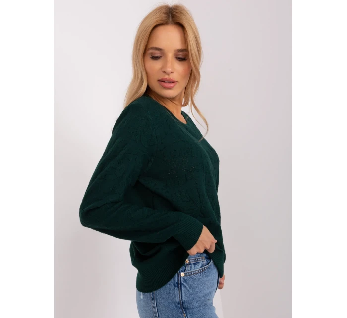 Sweter AT SW model 18955526 ciemny zielony - FPrice