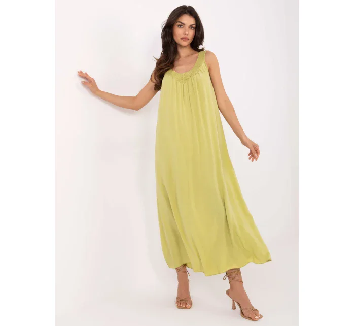 Sukienka TW SK BI model 21191068 limonkowy - FPrice Sukienka TW SK BI model 21191068 limonkowy - FPrice