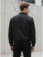 Pánska bunda bomber čierna FashionStreet TX4423 Pánska bunda bomber čierna FashionStreet TX4423