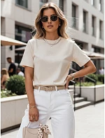 JASIL krémové dámske tričko FashionStreet RY2531