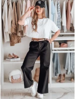 Dámské kalhoty s širokými nohavicemi black Dstreet model 21987133 - FashionStreet