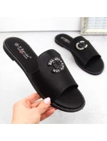 Pohodlné žabky se zirkony W model 20118126 černá - S.Barski