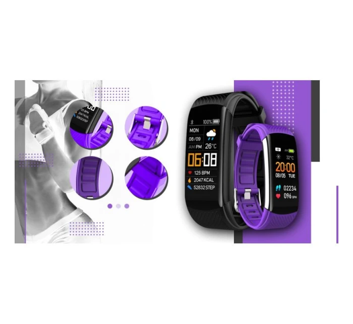 GIEWONT Black and Purple 2 Strap model 21804515 GIEWONT Black and Purple 2 Strap model 21804515