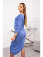 Asymetrické šaty, 3/4 rukávy, džínsovina Asymetrické šaty, 3/4 rukávy, džínsovina