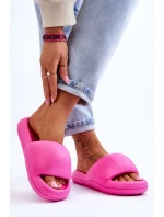 Dámské lehké pěnové pantofle na platformě Fuchsie model 21618534 - Boto