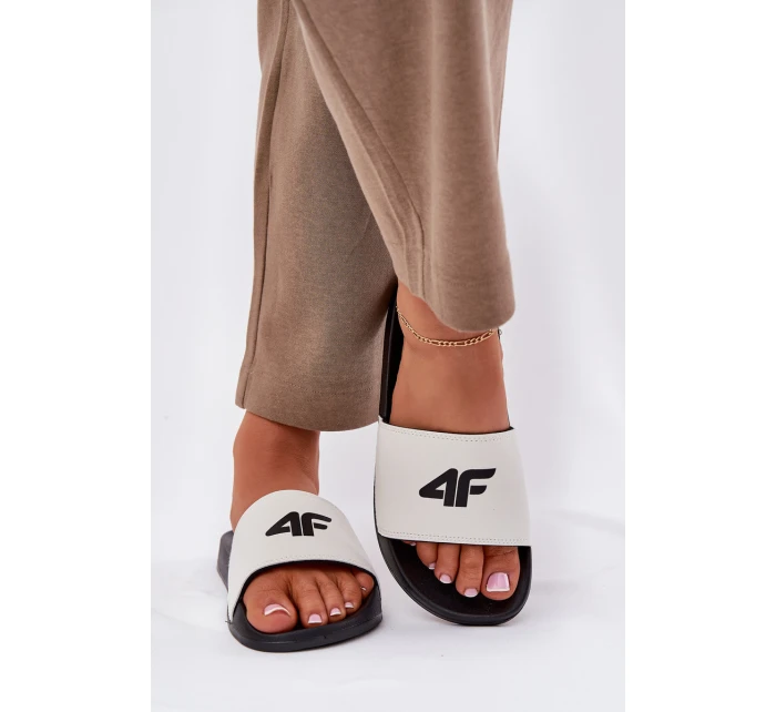 Klapki Damskie 4F 4FRMM00FSLIF010-10S Białe Klapki Damskie 4F 4FRMM00FSLIF010-10S Białe