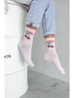 Skarpetki Damskie CHERRIES Pudrowy Róż