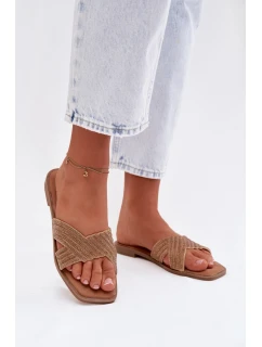 Dámské ploché žluté pantofle Zinnia